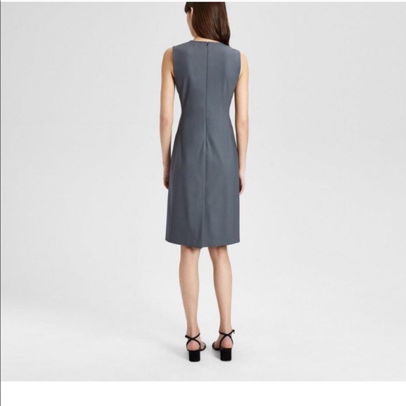 NEW • Theory • Eano Wool Shift Dress 6 / 12 Gray - Picture 2 of 5